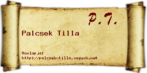 Palcsek Tilla névjegykártya